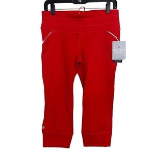 Athleta NWT Orange Relay Capri Leggings Size M